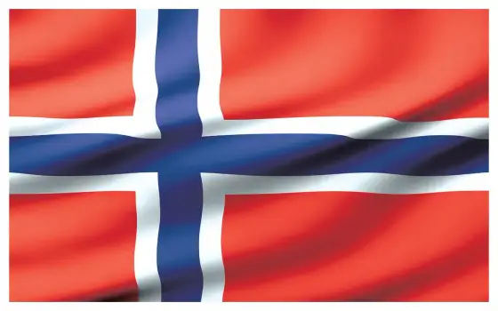 Jak nie pomylić flagi Norwegii - Czerwone tło, niebieski krzyż