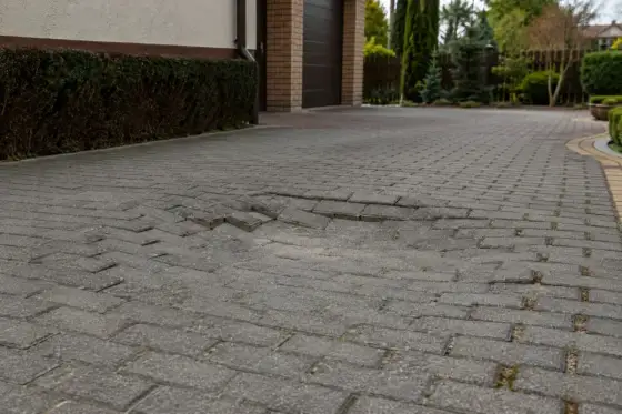 Spadek kostki brukowej - Jak uniknąć kałuż na podjeździe i tarasie?