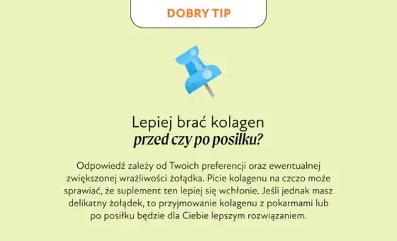 Kolagen - kiedy pić, rano, wieczorem czy z posiłkiem?
