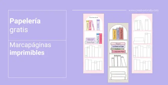 Marcapáginas imprimibles para clase: Diseños que SÍ se usan