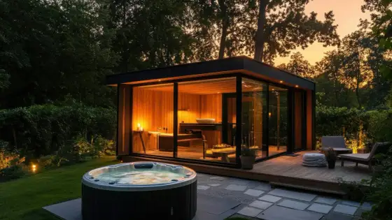 Budowa sauny z jacuzzi - jak zaplanować wygodną strefę relaksu