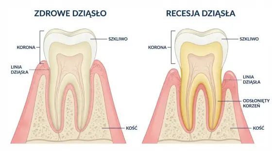 Recesja dziąsła - czy da się ją pokryć bez operacji?