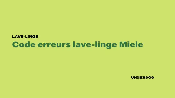 Codes erreur lave-linge Miele - que faire avant de relancer ?