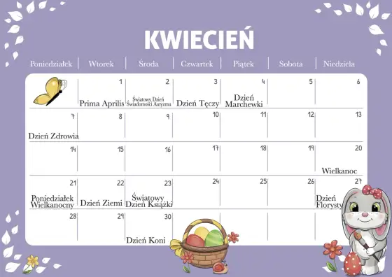 Kalendarz świąt nietypowych kwiecień - Jak zaplanować ciekawe akcje?