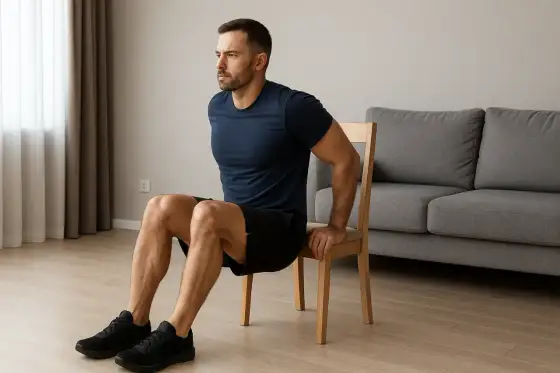 Dips sur chaise - technique, variantes et erreurs à éviter