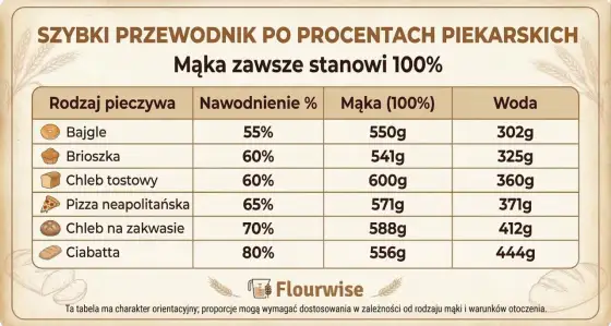 Ile zakwasu do chleba? Prosty przelicznik na 500 g mąki