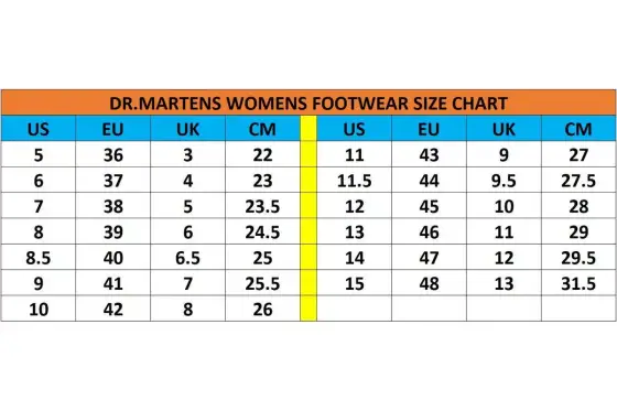 Rozmiarówka Dr. Martens - Jak dobrać idealne buty?