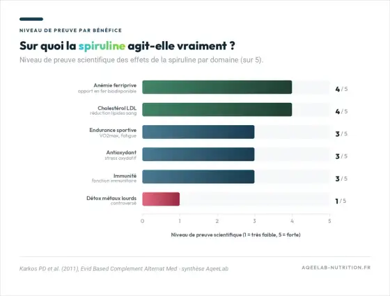Spiruline - bénéfices, limites et précautions
