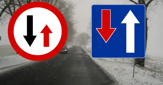 Znak B-31 i D-5 - pierwszeństwo z przeciwka - jak je rozróżnić?