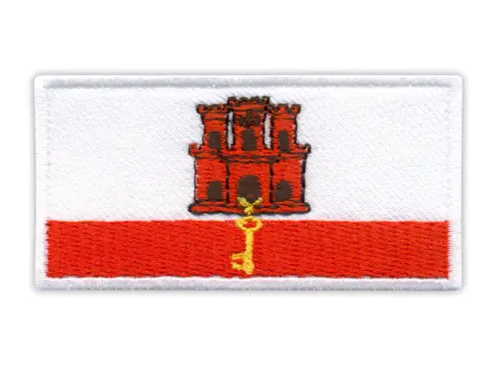 Flaga Gibraltaru - Zamek, klucz. Odróżnij od innych!