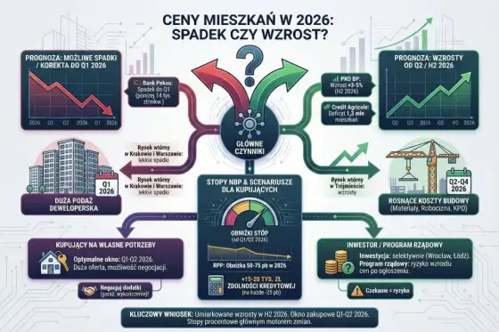 Średnie Ceny Mieszkań Polska 2026: Ranking Miast i Prognozy