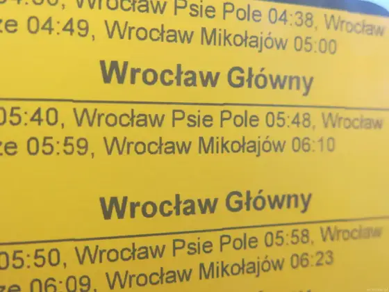 Wrocław Główny: Rozkład jazdy - Jak czytać i kiedy używać?
