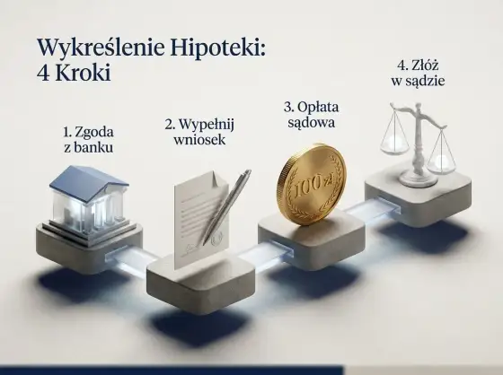 Wykreślenie hipoteki - Opłata 100 zł i 6 kroków do czystej KW