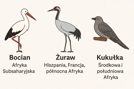Jakie ptaki odlatują na zimę? Lista gatunków i terminy
