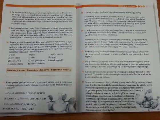 Etanol i fermentacja - Chemia w kuchni. Jak to działa?