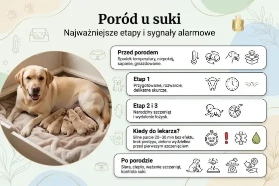 Poród psa - jak rozpoznać etapy i kiedy jechać do weterynarza