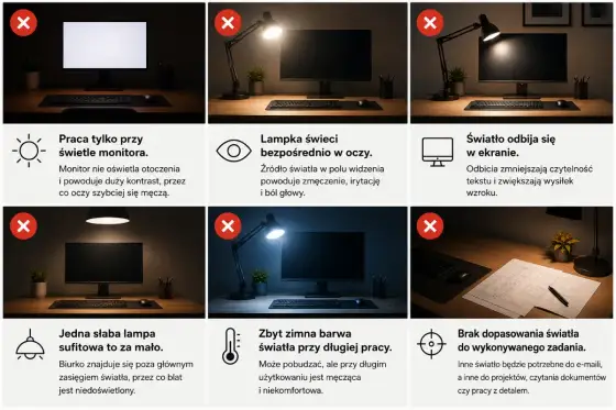 Światło w domu i biurze - parametry, normy i dobór lamp