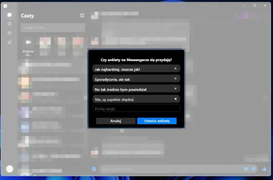 Ankieta w Messengerze - Jak ją zrobić i co, gdy opcja nie działa?