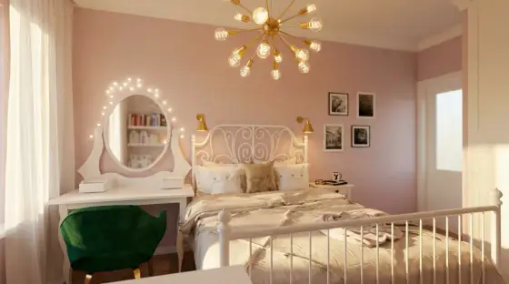 Sypialnia pudrowy róż: Inspiracje i porady dla eleganckiego wnętrza