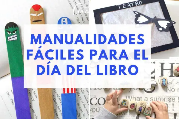 Material didáctico para el Día del Libro: manualidades fáciles de imprimir, como marcapáginas y piedras decoradas.