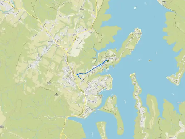 Mapa z zaznaczonymi solina szlaki piesze w okolicy Polańczyka i Jeziora Solińskiego.