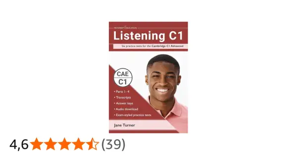 Libro "Listening C1" de Jane Turner, con práctica para Cambridge C1 Advanced. Incluye audios y claves de respuesta.