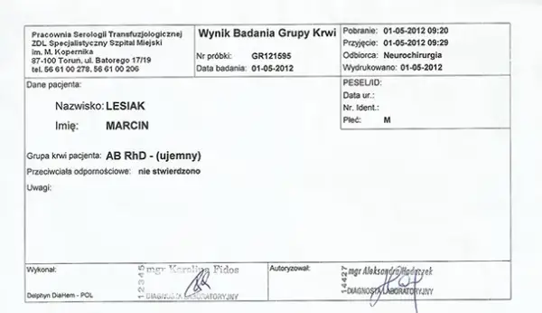 Ile czekać na wynik grupy krwi? Od cito do KrewKarty