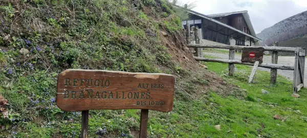 Refugio Branagallones, altitud 1235m, en este parque natural de redes rutas.