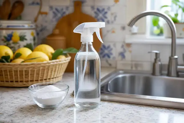 Limoni, bicarbonato e spray: ingredienti per pulizie naturali. Attenzione alla **pericolosità acido citrico** se non usato con cautela.