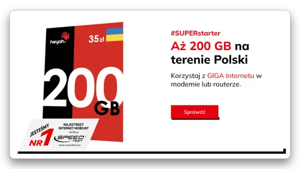 Internet na kartę bez umowy: 200 GB za 35 zł. Najszybszy internet mobilny w Polsce, idealny do modemu lub routera.