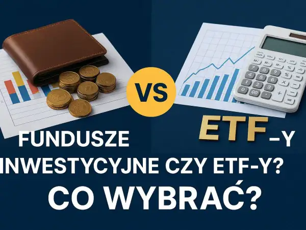 Portfel, monety i wykresy vs. kalkulator i wykresy. Fundusze inwestycyjne czy ETF-y? Zrównoważony wybór dla Twoich finansów.