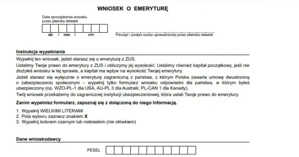 Kto pomoże mi wypełnić wniosek o emeryturę? Sprawdź, jak to zrobić!