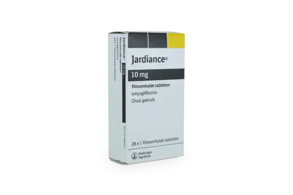 Opakowanie leku Jardiance 10 mg z empaglifloziną. Wiele osób szuka informacji i lek jardiance opinie.