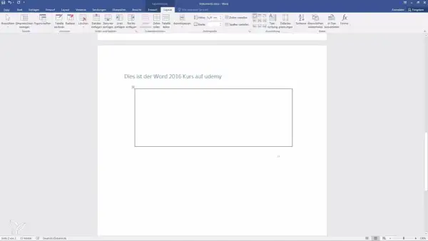 Widok edytora tekstu Word, pokazujący menu "Tabela" z opcjami jak zrobić ramkę w Wordzie, w tym "Zaznacz", "Rysuj tabelę" i "Obramowania".