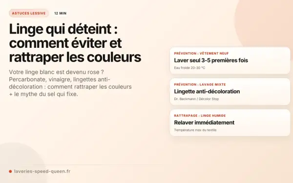 Conseils pour éviter et rattraper le linge qui a déteint. Découvrez comment comment blanchir du linge qui a déteint avec des astuces pratiques.