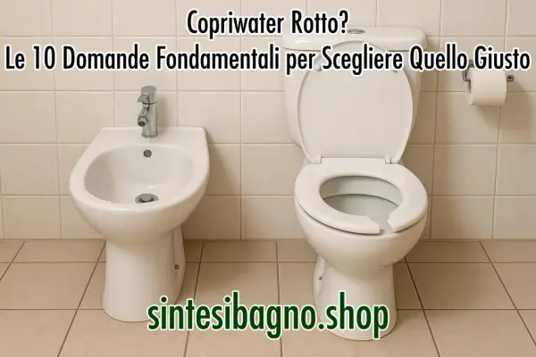 Copriwater rotto? Guida alle misure per scegliere quello giusto. Bidet e water in un bagno moderno.