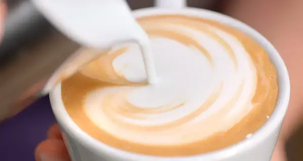 Latte art in una tazza: il caffè pro e contro di questa bevanda amata.