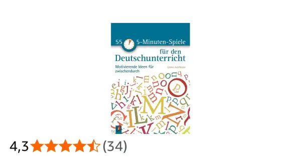 Buchcover: 55 5-Minuten-Spiele für den Deutschunterricht. Motivierende Ideen für zwischendurch. Bunte Buchstaben.