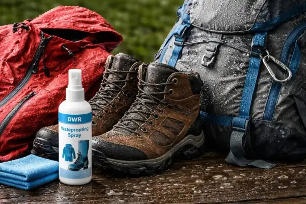 Wodoodporny spray DWR do konserwacji odzieży i obuwia outdoorowego, jak prać Gore-Tex, by zachować jego właściwości.