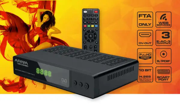 Szukasz idealnego dekodera do telewizji naziemnej? Ariva 160 Combo to Twój wybór! Odbiera sygnał DVB-S2+T2, obsługuje Full HD 1080p i H.265.