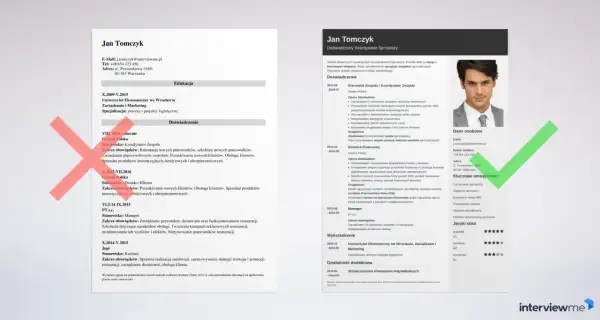 Jan Tomczyk, doświadczony koordynator sprzedaży, prezentuje swoje CV. Wzór dokumentu zawiera dane kontaktowe, wykształcenie, doświadczenie zawodowe i kluczowe umiejętności.