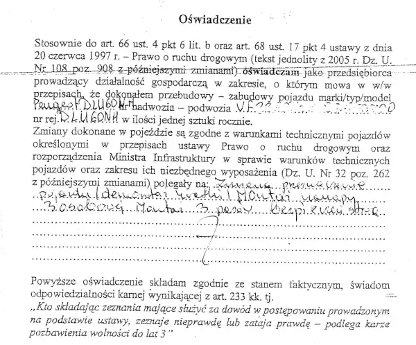 Oświadczenie kiedy auto zostało sprowadzone - jak uniknąć problemów prawnych