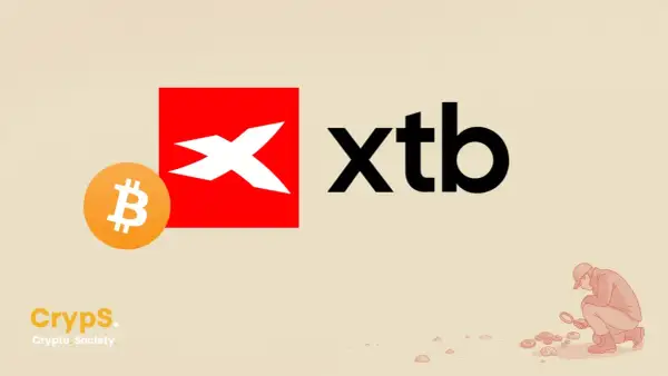 Logo XTB i symbol Bitcoina. Czy XTB to dobry wybór dla inwestycji w kryptowaluty?