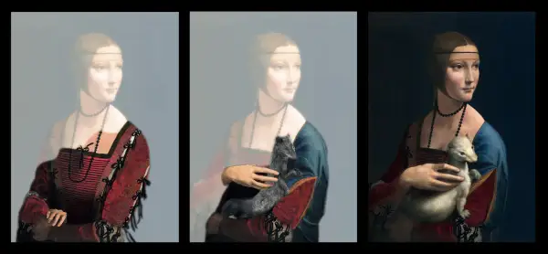 Dama z gronostajem ciekawostki: porównanie obrazów Leonarda da Vinci i jego naśladowców.