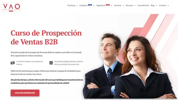 Curso de Prospección de Ventas B2B. Aprende estrategias efectivas y domina técnicas avanzadas en nuestros cursos de ventas para captar clientes.
