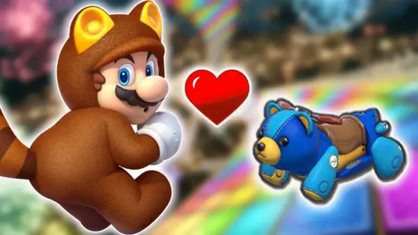 Mario im Tanuki-Kostüm und ein Teddybär-Kart – die beste Mario Kart 8 Deluxe Combo für süße Siege!