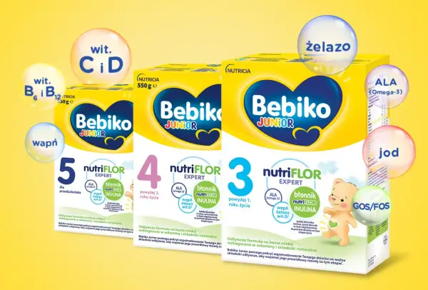 Bebiko Junior - zdrowe masło dla niemowlaka, wzbogacone w witaminy i składniki mineralne, wspiera rozwój dziecka.