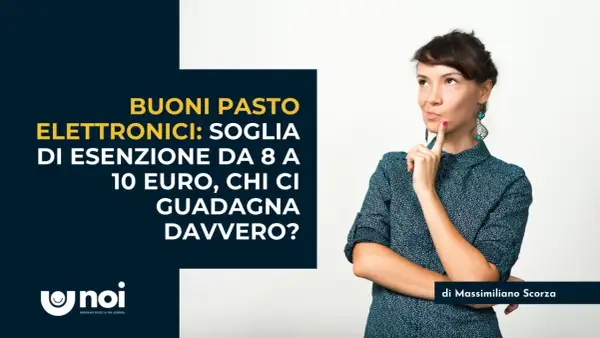Donna pensierosa riflette sulla tassazione buoni pasto elettronici: soglia esenzione da 8 a 10 euro, chi ci guadagna davvero?