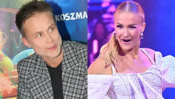 Mężczyzna w kratkę i kobieta w błyszczącej sukience. Czy to Sara Janicka i jej mąż?