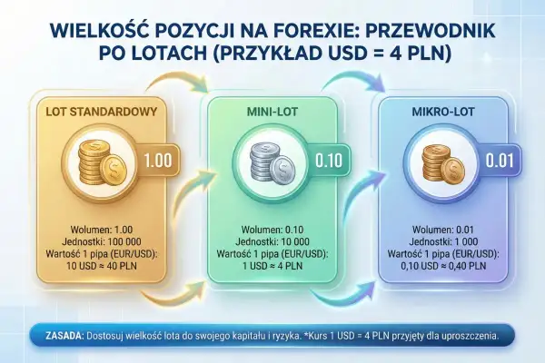 Przewodnik po wielkości pozycji na forexie: lot standardowy (1.00), mini-lot (0.10) i mikro-lot (0.01). Jak zacząć inwestować na forexie?